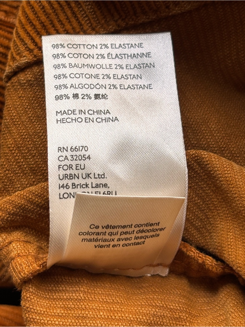 We The Free Iris Orange Brown Corduroy Utility Overalls Cargo Dungarees L - Picture 11 of 11
